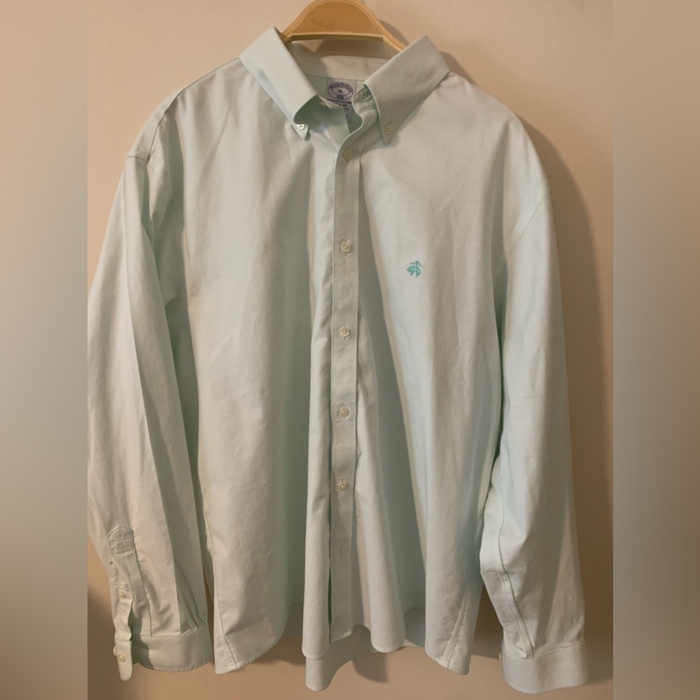 Brooks Brothers Oxford Shirt, XL, Mint Green